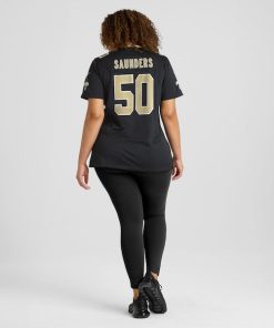 Alternative view of Khalen Saunders New Orleans Saints Nike Women's  Game Jersey -  Black