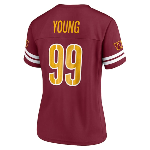 Women's Chase Young Burgundy Washington Commanders Game Time Player Jersey - Image 3