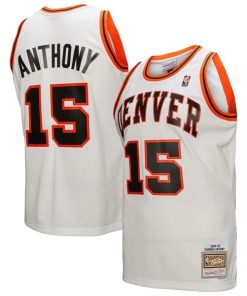 Alternative view of Carmelo Anthony Denver Nuggets  2006/07 Swingman Jersey - White