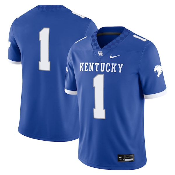 #1 Kentucky Wildcats Nike Game Jersey - Royal/White - Image 2