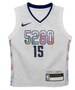 Alternative view of Nikola Jokic Denver Nuggets Nike Preschool 2024/25 Swingman Player Jersey -  City Edition - White