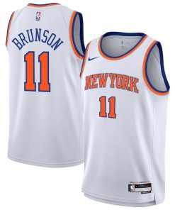 Jalen Brunson New York Knicks Nike Youth Association Swingman Jersey - White