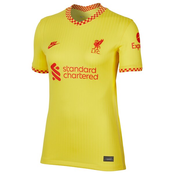 Liverpool Nike Women's 2021/22 Third Breathe Stadium Custom Jersey - Yellow - Image 2