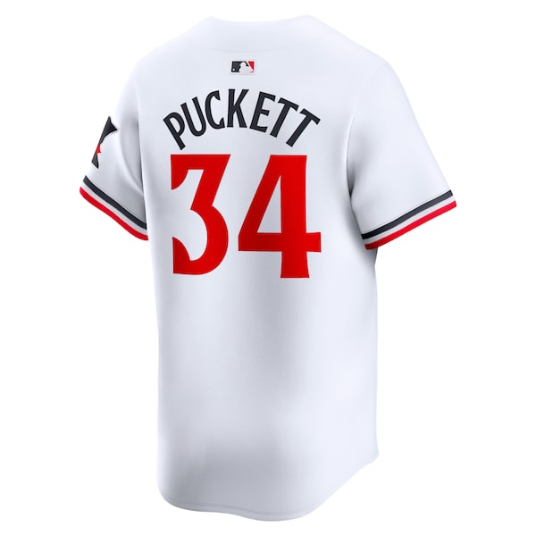 Kirby Puckett Minnesota Twins Nike Home Limited Player Jersey - White - Image 3