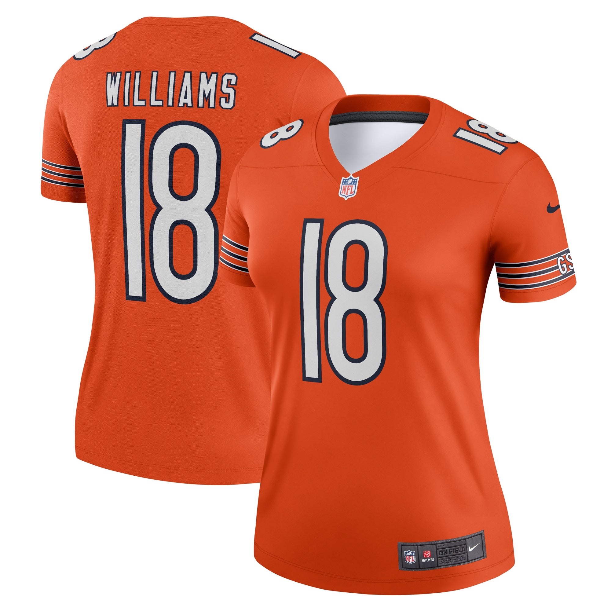 Caleb Williams Chicago Bears Nike Women's Legend Player Performance Top - Navy/Orange - Image 6