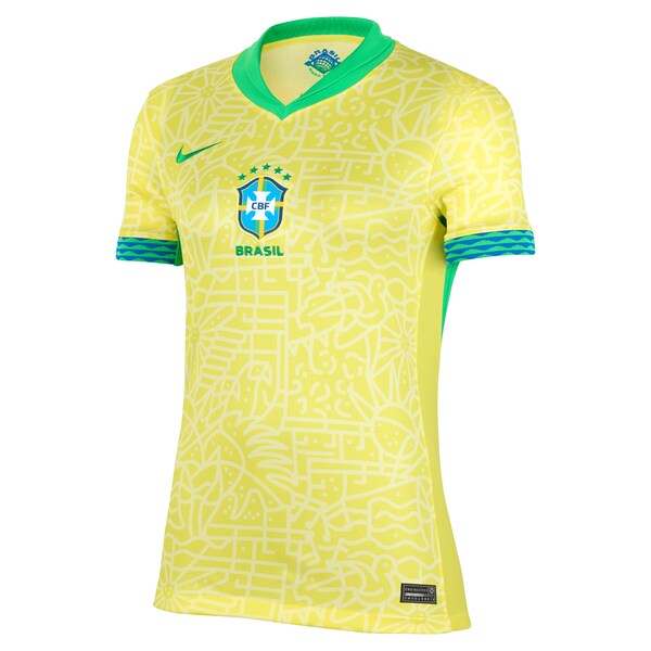 Brazil National Team Nike Women's 2024 Home Stadium Replica Jersey?ยจC Yellow - Image 2