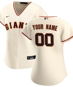 San Francisco Giants Nike Women's Home Replica Custom Jersey - Cream