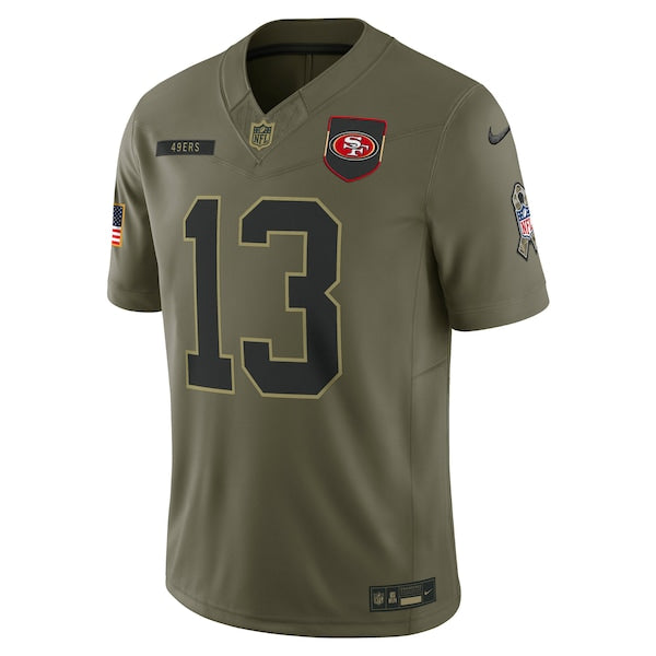 Brock Purdy San Francisco 49ers Nike 2025 Salute to Service Limited Jersey - Olive - Image 2