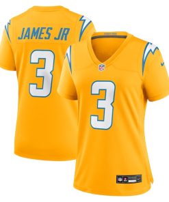 Derwin James Jr. Los Angeles Chargers Nike Women's Alternate Charger Power Game Jersey - Gold/Navy/Powder Blue
