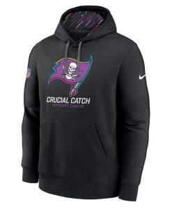 Alternative view of Tampa Bay Buccaneers Nike 2024 NFL Crucial Catch Club Pullover Hoodie - Black