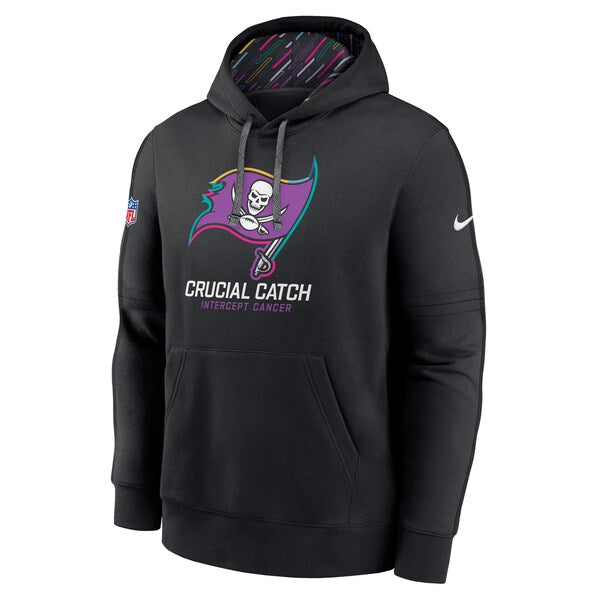 Tampa Bay Buccaneers Nike 2024 NFL Crucial Catch Club Pullover Hoodie - Black - Image 2