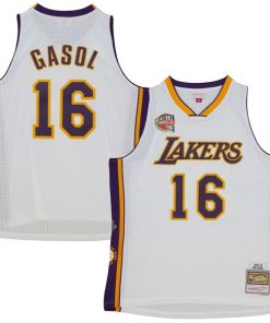 Alternative view of Pau Gasol Los Angeles Lakers Unisex Hall of Fame Class of 2023 Throwback Swingman Jersey - White