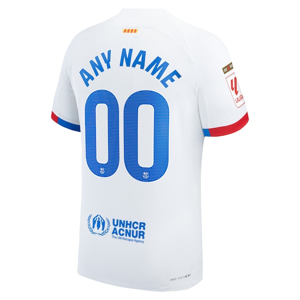 Barcelona Nike 2023/24 Away Custom Authentic Jersey - White - Image 3