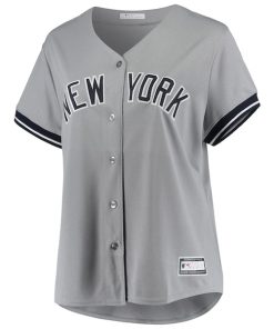 Alternative view of New York Yankees Women's Plus Size Road Replica Team Jersey - Gray