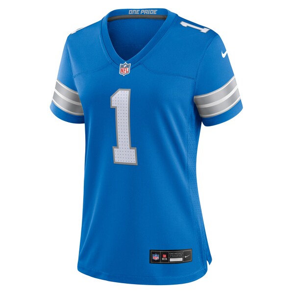 Number 1 Bride Detroit Lions Nike Women's Game Jersey - Blue - Image 2