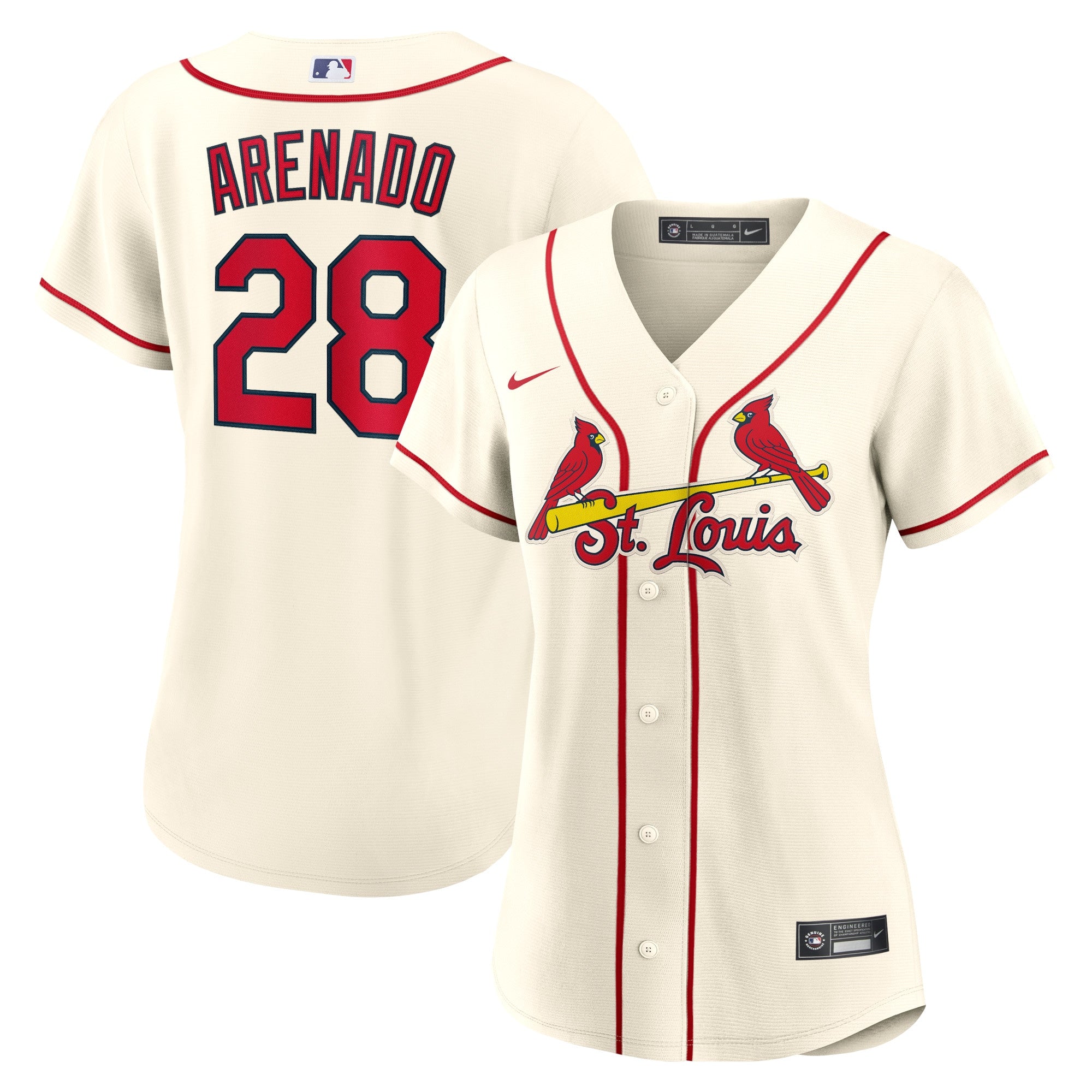 Nolan Arenado St. Louis Cardinals Nike Women's Alternate Replica Player Jersey - Red/Cream/White - Image 7