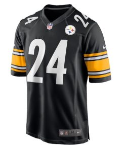 Alternative view of Joey Porter Jr. Pittsburgh Steelers Nike 2023 NFL Draft Pick Game Jersey - Black