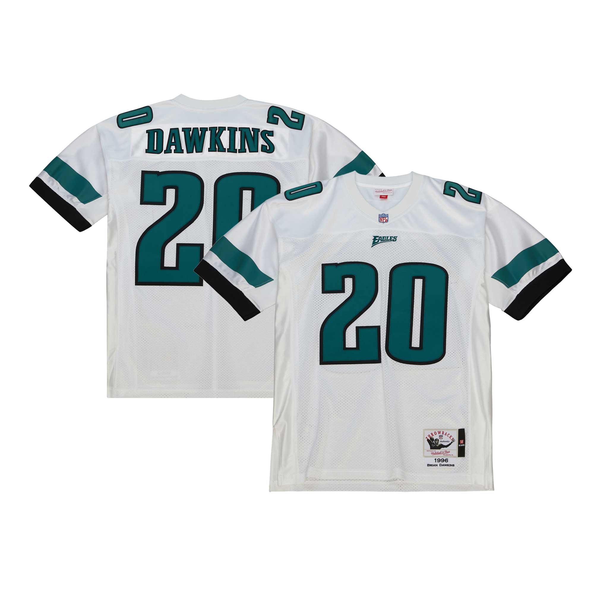 Brian Dawkins Philadelphia Eagles 2003 Authentic Throwback Retired Player Jersey - Black/White - Image 5