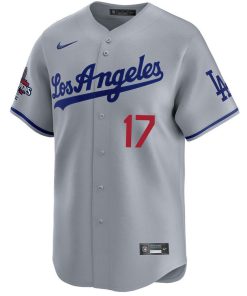 Alternative view of Shohei Ohtani Los Angeles Dodgers Nike 2024 World Series Champions Alternate Limited Player Jersey - Gray