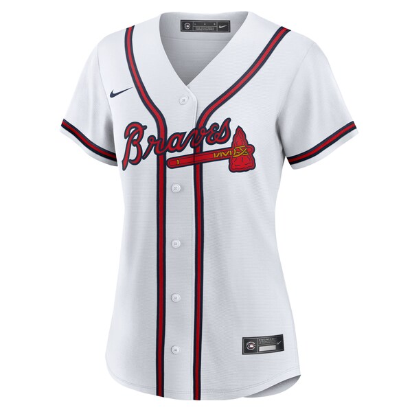 Ozzie Albies Atlanta Braves Nike Women's Home Replica Jersey - White - Image 2