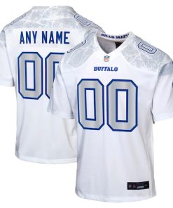 Buffalo Bills Nike Youth 2025 Rivalries Collection Custom Game Jersey - White/Royal