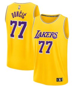 Luka Don?i? Los Angeles Lakers  Big & Tall Fast Break Player Jersey - Gold - Icon Edition