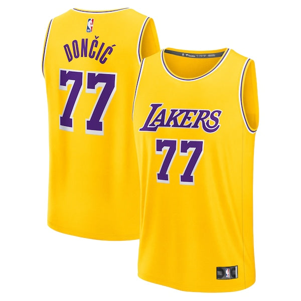 Luka Don?i? Los Angeles Lakers Big & Tall Fast Break Player Jersey - Gold - Icon Edition
