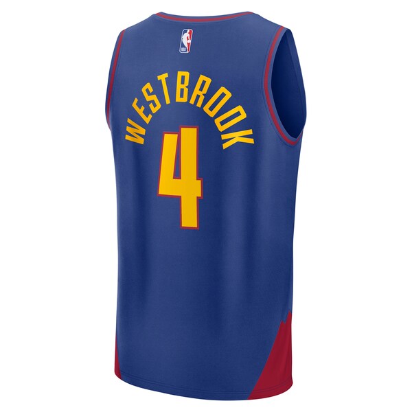 Russell Westbrook Denver Nuggets Fast Break Replica Player Jersey - Statement Edition - Blue - Image 3