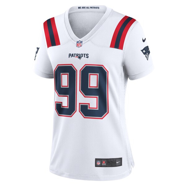 Keion White New England Patriots Nike Women's Game Jersey - White/Navy/Red - Image 3
