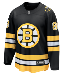 Alternative view of David Pastrnak Boston Bruins  Home Breakaway Jersey - Black