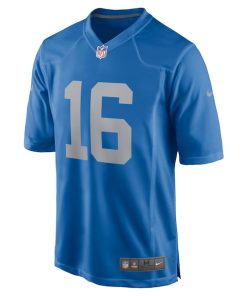 Alternative view of Jared Goff Detroit Lions Nike Game Player Jersey - Blue