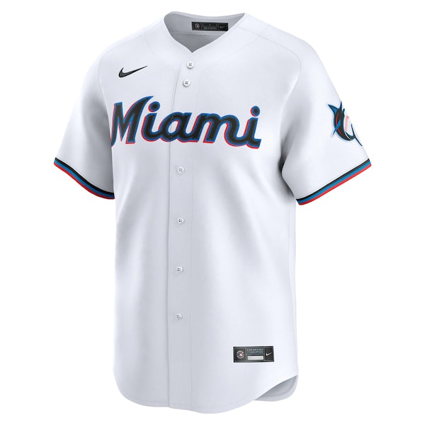 Miami Marlins Nike Home Limited Custom Jersey - White - Image 2