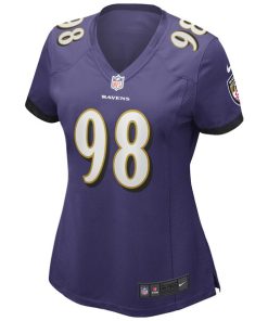 Alternative view of Tony Siragusa Baltimore Ravens Nike Women's Game Retired Player Jersey - Purple