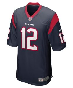 Alternative view of Nico Collins Houston Texans Nike Game Jersey - Navy