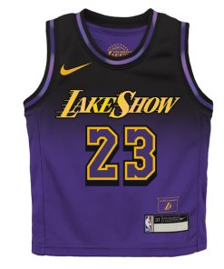 Alternative view of LeBron James Los Angeles Lakers Nike Toddler 2024/25 Swingman Player Jersey - City Edition - Purple