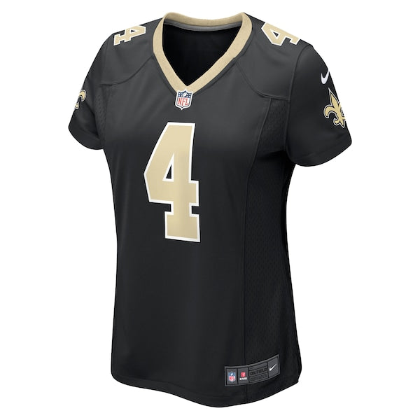 Derek Carr New Orleans Saints Nike Women's Game Jersey - Black - Image 2
