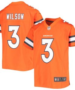 Alternative view of Russell Wilson Denver Broncos Nike Youth Game Jersey - Orange/Navy/White