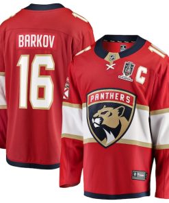 Aleksander Barkov Florida Panthers  2025 Stanley Cup Champions Breakaway Jersey - Red