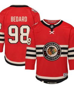 Connor Bedard Chicago Blackhawks Youth 2025 NHL Winter Classic Premier Player Jersey - Red