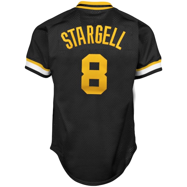 Willie Stargell Pittsburgh Pirates Cooperstown Collection Big & Tall Mesh Batting Practice Jersey - Black - Image 3