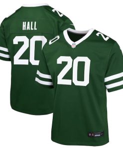 Alternative view of Breece Hall New York Jets Nike Youth Game Jersey - Legacy Green