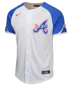 Alternative view of Atlanta Braves Nike Youth City Connect Limited Jersey - White