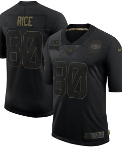 Men's Nike Jerry Rice San Francisco 49ers 2020 Salute To Service Retired Limited Jersey - Black