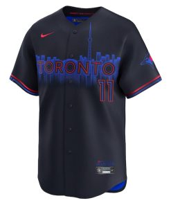 Alternative view of Bo Bichette Toronto Blue Jays Nike 2024 City Connect Limited Player Jersey - Black