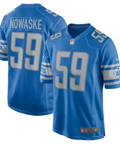 Trevor Nowaske Detroit Lions Nike Team Game Jersey -  Blue