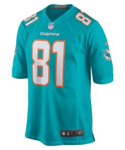 Alternative view of Durham Smythe Miami Dolphins Nike Game Jersey - Aqua
