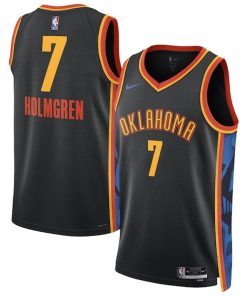 Chet Holmgren Oklahoma City Thunder Nike Unisex 2024/25 Swingman Player Jersey - City Edition - Black