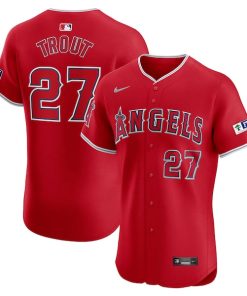 Mike Trout Los Angeles Angels Nike Alternate Elite Player Jersey - Red