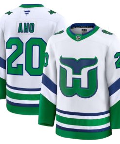 Sebastian Aho Carolina Hurricanes  Throwback Premium Jersey - White