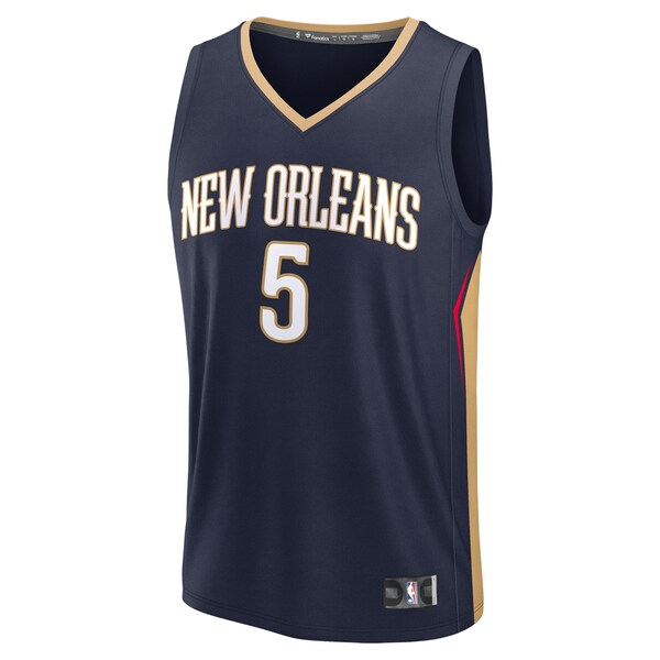 Dejounte Murray New Orleans Pelicans Youth Fast Break Replica Player Jersey - Icon Edition - Navy - Image 2